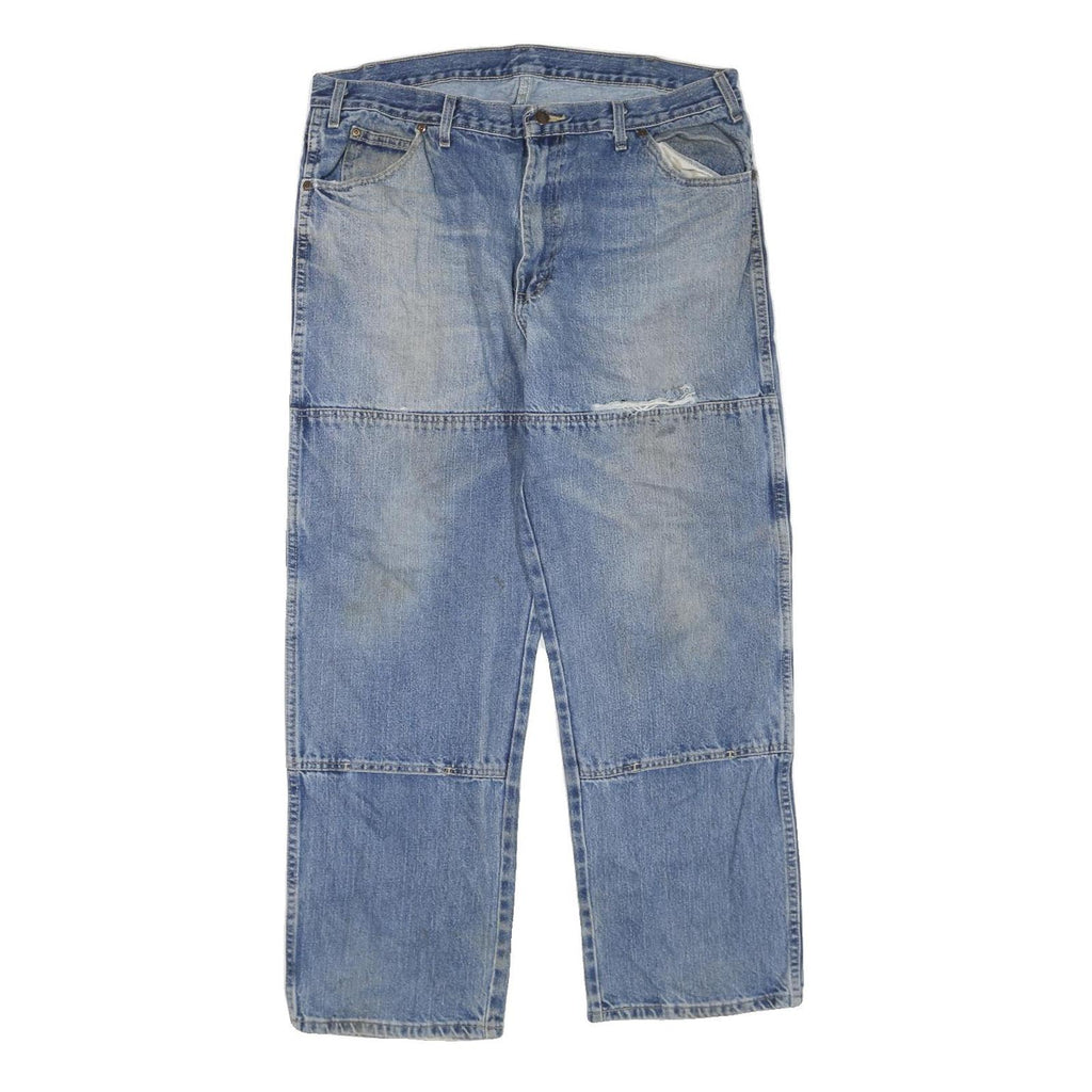 DICKIES Mens Jeans Blue Regular Regular Denim Medium W38 L30 Workwear Zip