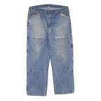 DICKIES Mens Jeans Blue Regular Regular Denim Medium W38 L30 Workwear Zip