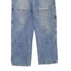 DICKIES Mens Jeans Blue Regular Regular Denim Medium W38 L30 Workwear Zip