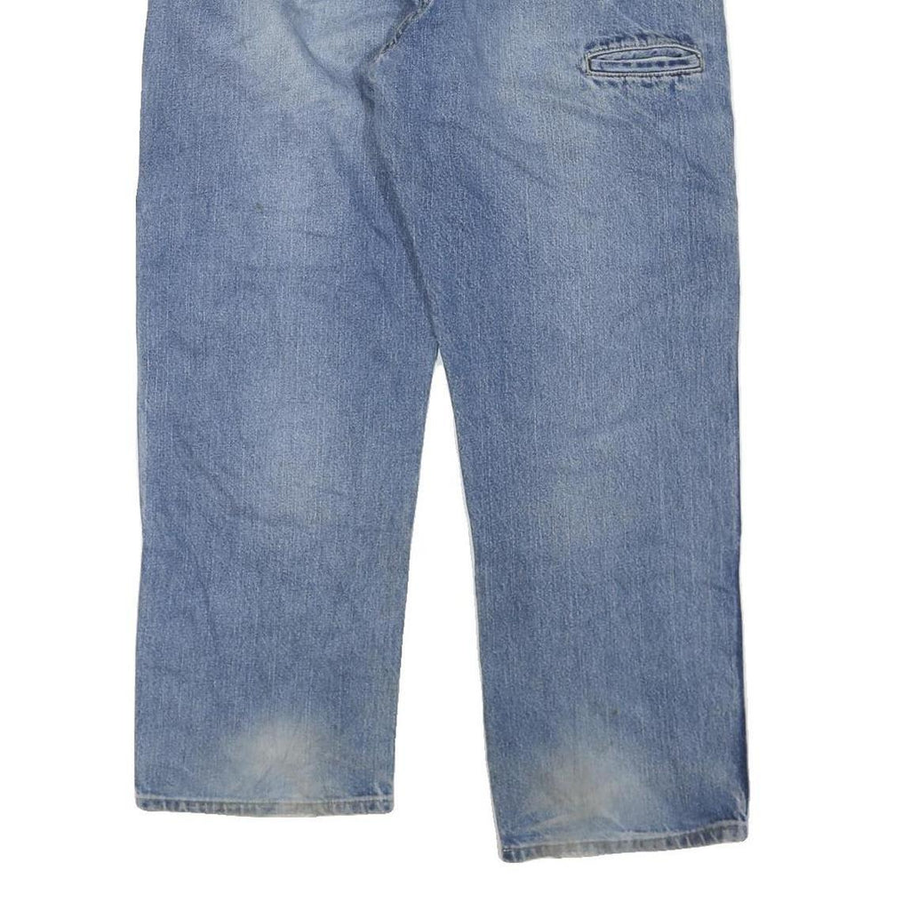 DICKIES Mens Jeans Blue Regular Regular Denim Medium W38 L30 Workwear Zip