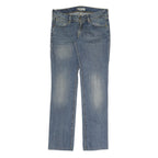 LEVI'S 570 Mens Jeans Blue Regular Straight Denim Medium W31 L34 Zip Cotton