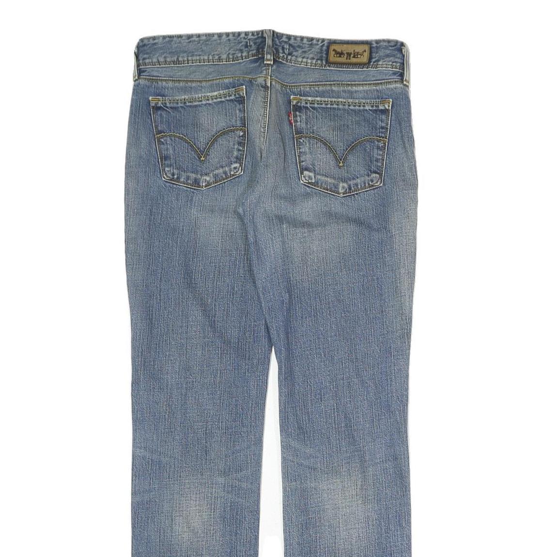 LEVI'S 570 Mens Jeans Blue Regular Straight Denim Medium W31 L34 Zip Cotton