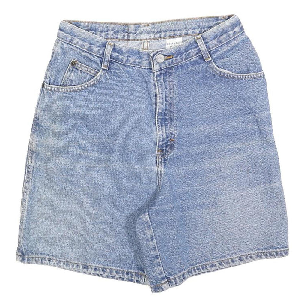GITANO Womens Denim Blue Casual Shorts S W26 High Waist Classic Fit