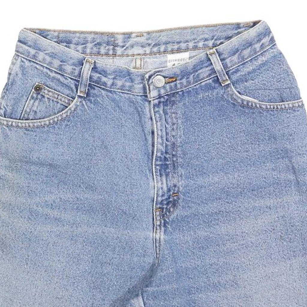 GITANO Womens Denim Blue Casual Shorts S W26 High Waist Classic Fit