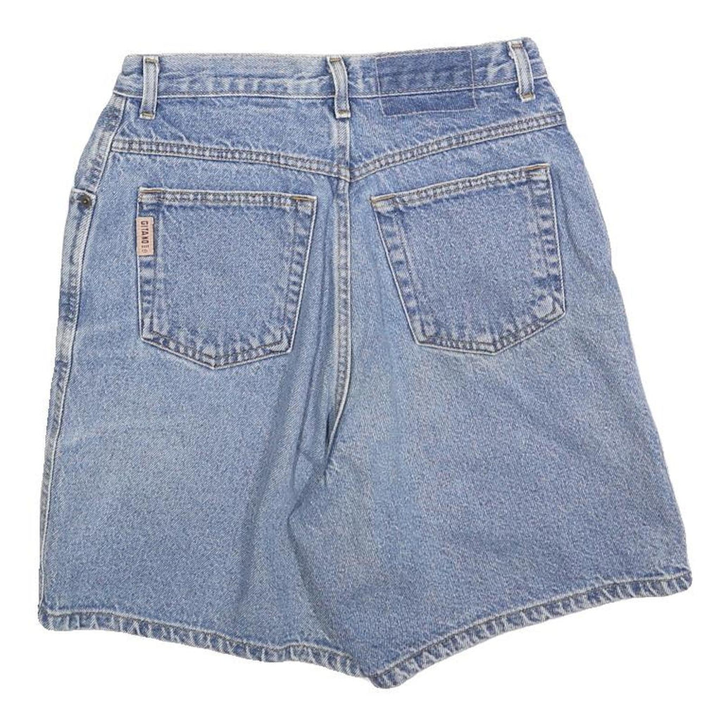 GITANO Womens Denim Blue Casual Shorts S W26 High Waist Classic Fit