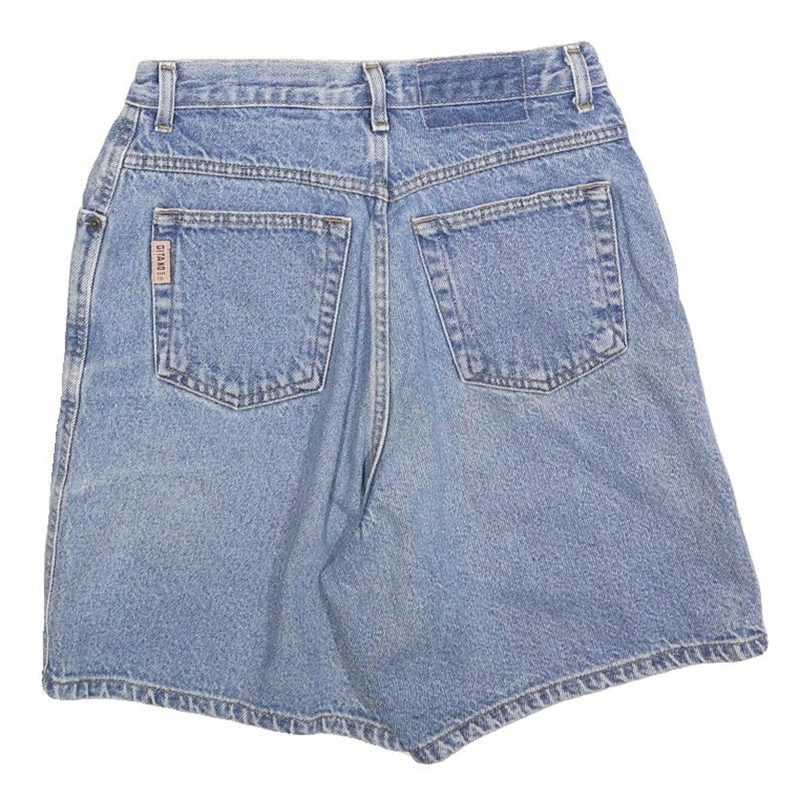 GITANO Womens Denim Blue Casual Shorts S W26 High Waist Classic Fit