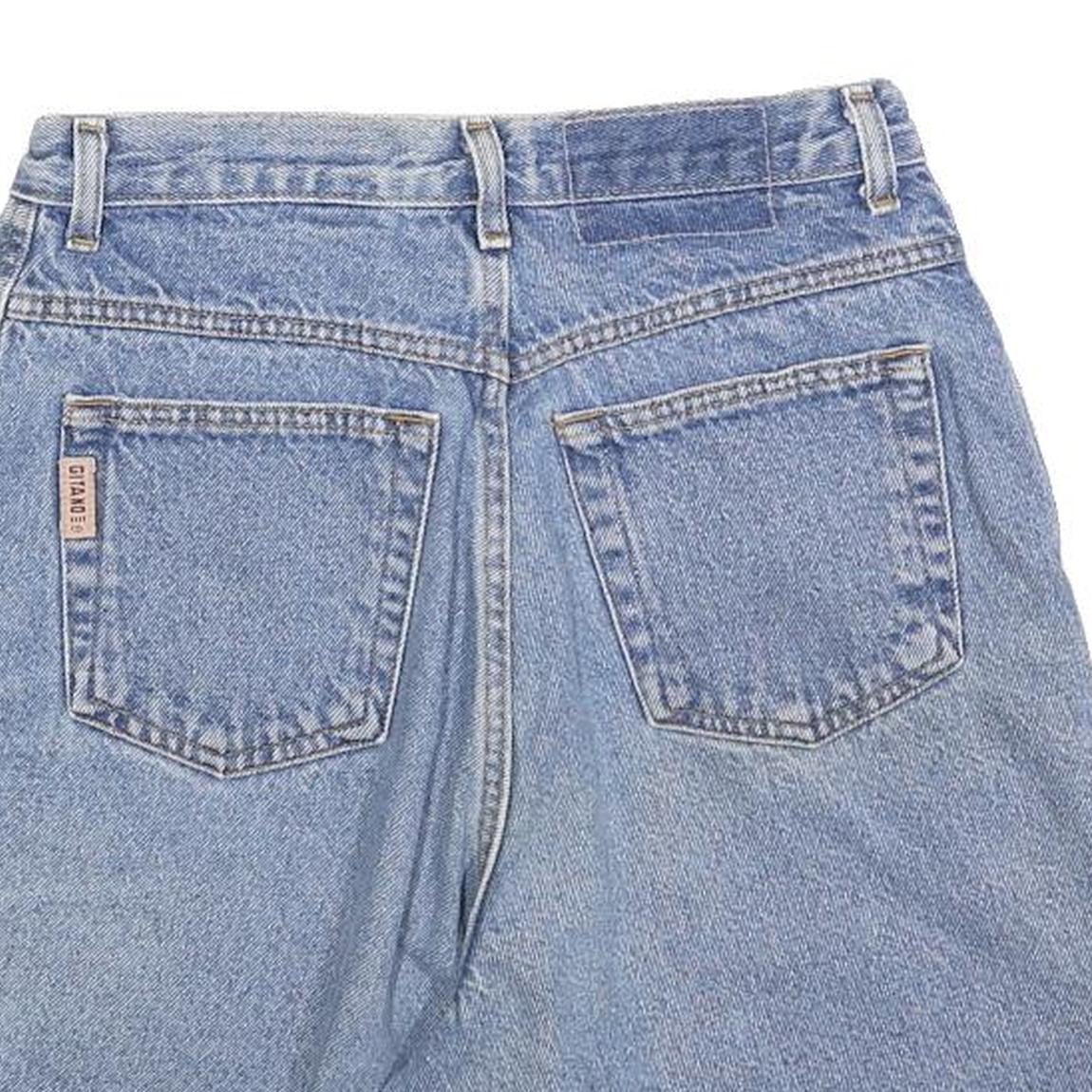GITANO Womens Denim Blue Casual Shorts S W26 High Waist Classic Fit