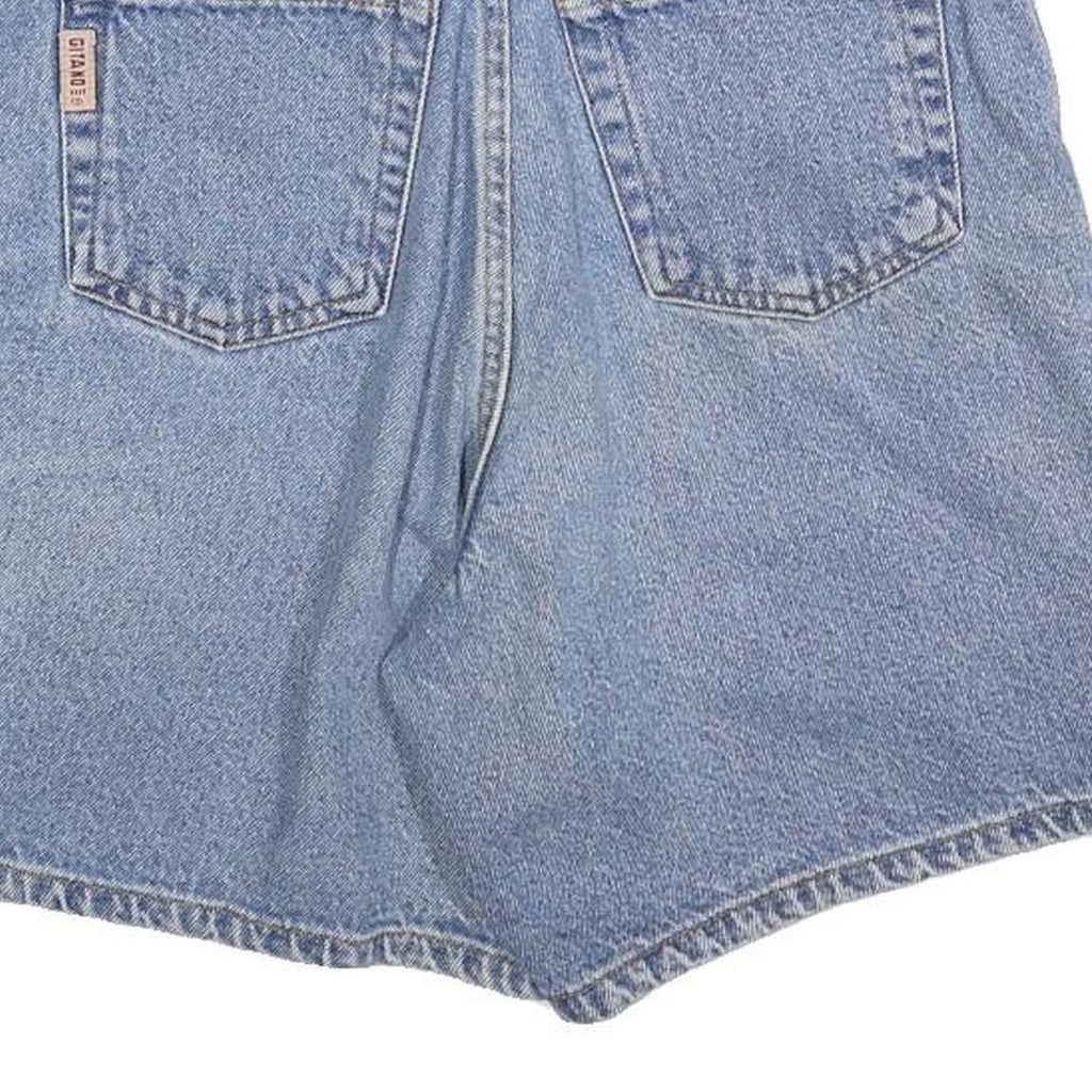 GITANO Womens Denim Blue Casual Shorts S W26 High Waist Classic Fit