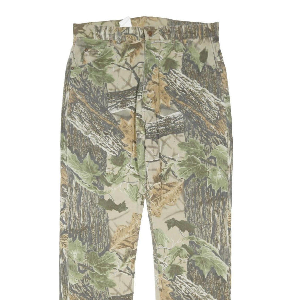 DUXBAK Mens Cotton Blend Camouflage Regular Fit Straight Leg Trousers W34 L45