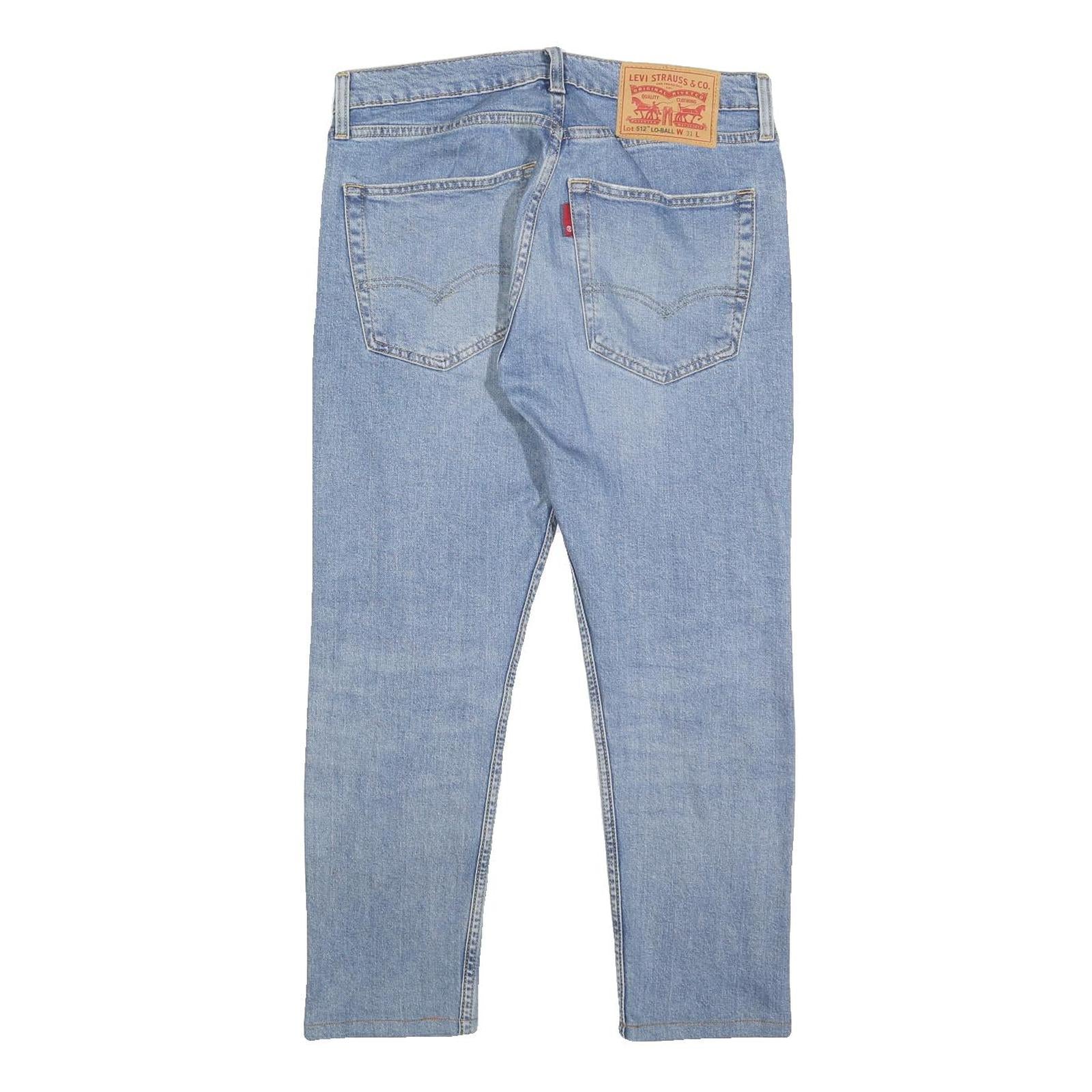 LEVI'S 512 LO-BALL Mens Jeans Blue Slim Slim Straight Denim Light W31 L26 Slim