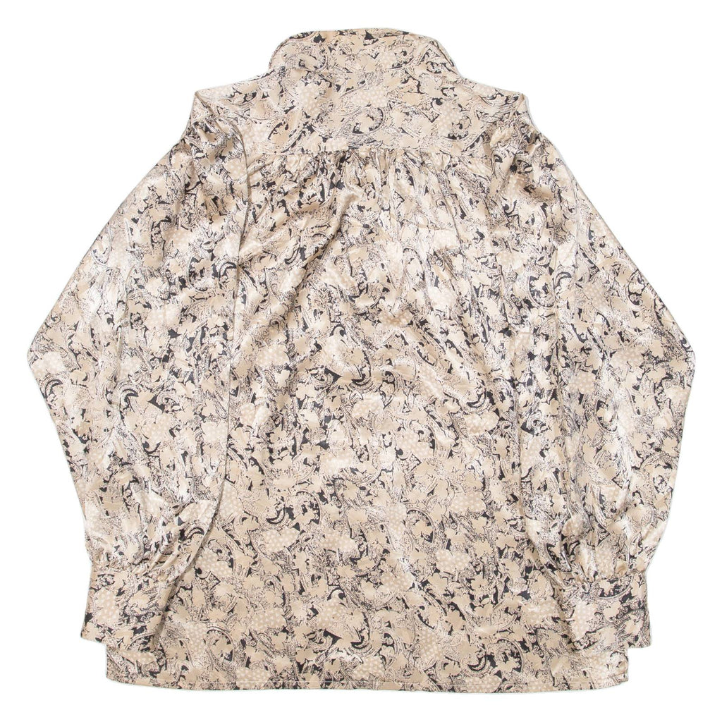 SERGIO DI LAURENTI Womens Shirt Gold Paisley Long Sleeve L