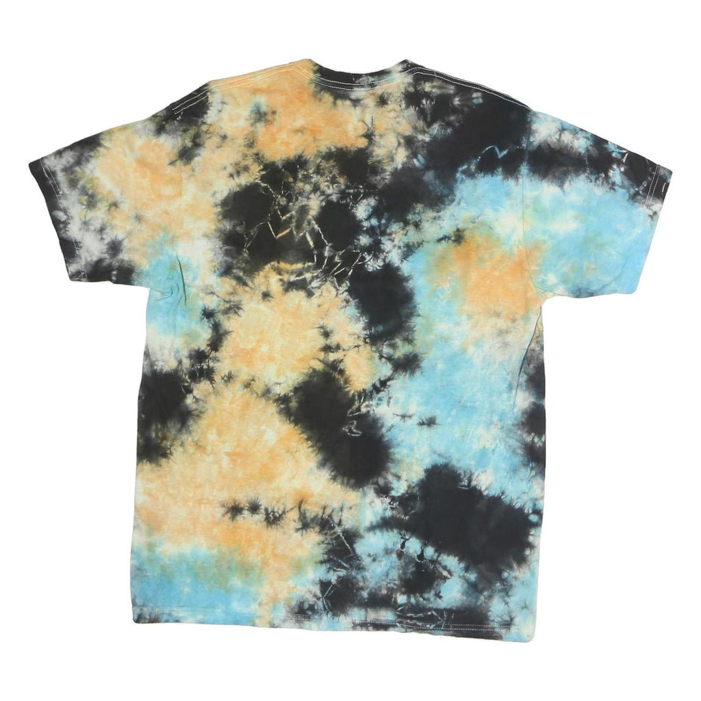 SPACE JAM Mens Blue & Beige Tie Dye Graphic T-Shirt M Short Sleeve Crew Neck