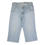 H.I.S Mens Blue Regular Fit Straight Cotton Denim W32 L20 Casual Jeans