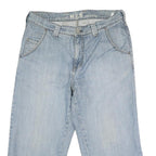 H.I.S Mens Blue Regular Fit Straight Cotton Denim W32 L20 Casual Jeans