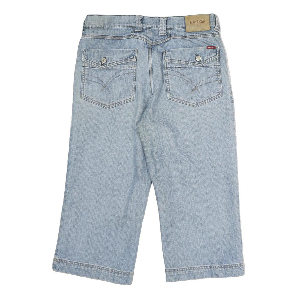 H.I.S Mens Blue Regular Fit Straight Cotton Denim W32 L20 Casual Jeans