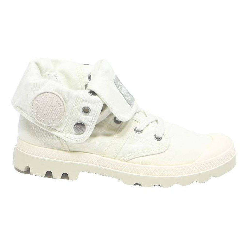 PALLADIUM Pallabrouse Fold Mens Ankle Boots White Synthetic UK 7 Durable Lace-Up