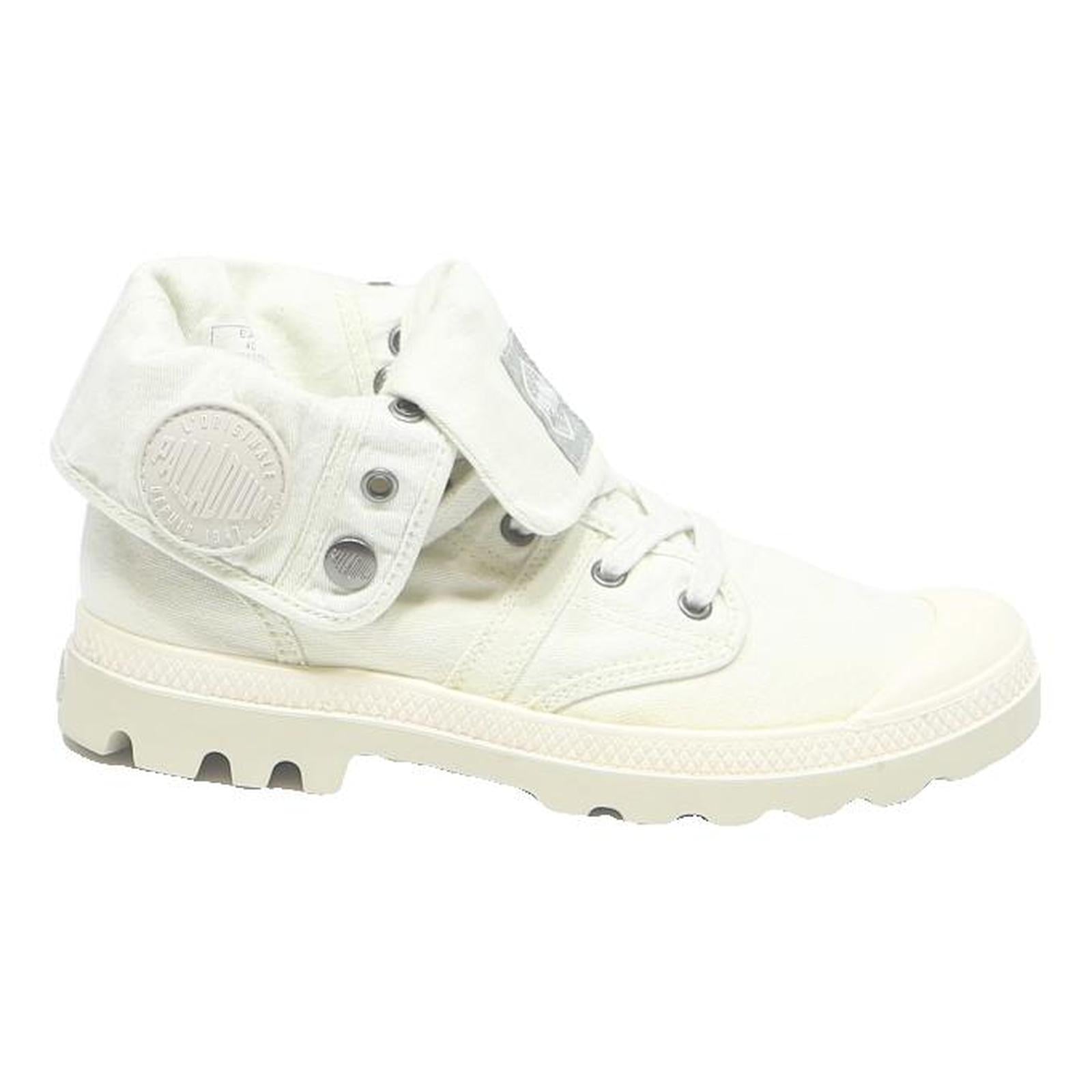 PALLADIUM Pallabrouse Fold Mens Ankle Boots White Synthetic UK 7 Durable Lace-Up