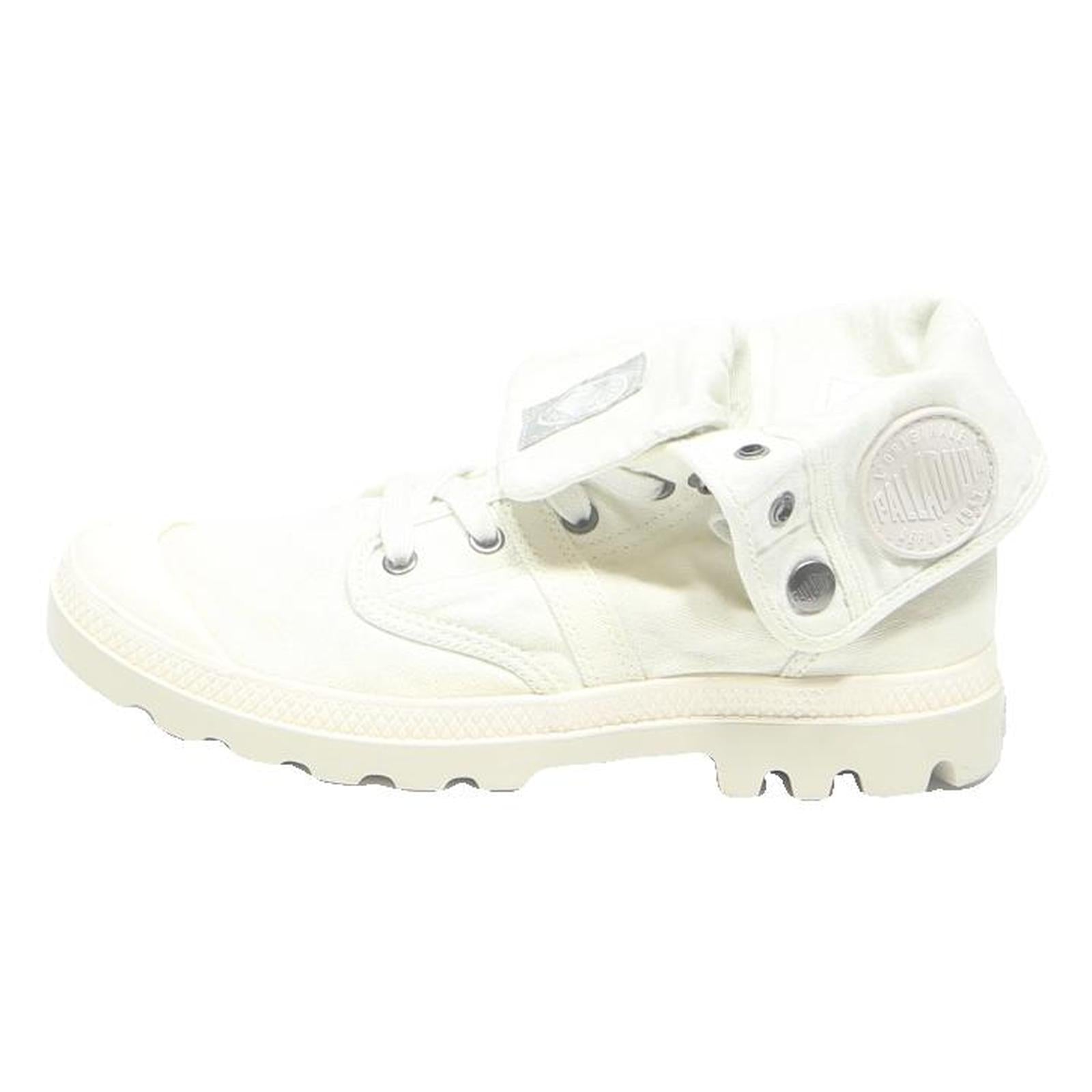 PALLADIUM Pallabrouse Fold Mens Ankle Boots White Synthetic UK 7 Durable Lace-Up