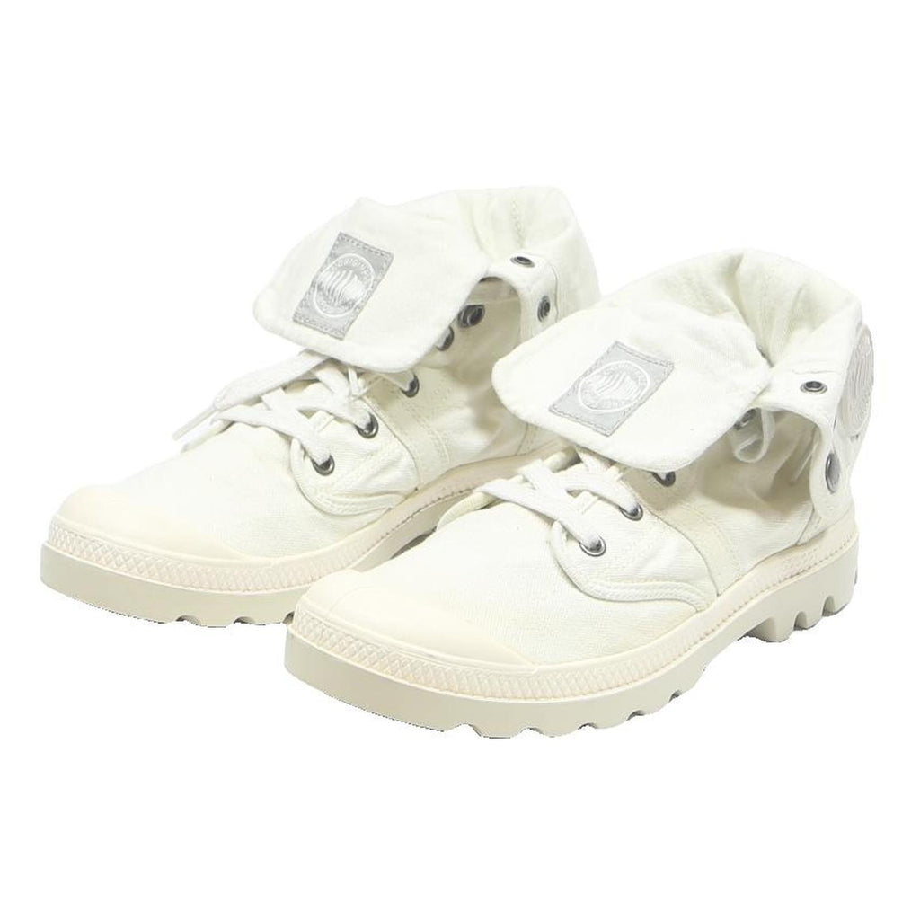 PALLADIUM Pallabrouse Fold Mens Ankle Boots White Synthetic UK 7 Durable Lace-Up