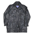Mens Black Leather Classic Jacket XS Leather Zip Plain Stylish Lightweight