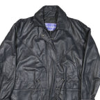 Mens Black Leather Classic Jacket XS Leather Zip Plain Stylish Lightweight