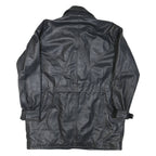 Mens Black Leather Classic Jacket XS Leather Zip Plain Stylish Lightweight
