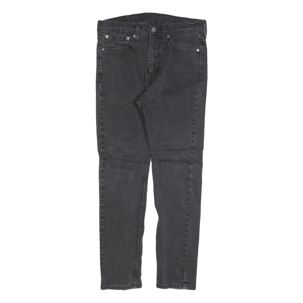 LEVI'S 510 Mens Slim Black Denim Medium W31 L27 Slim Fit Zip Jeans