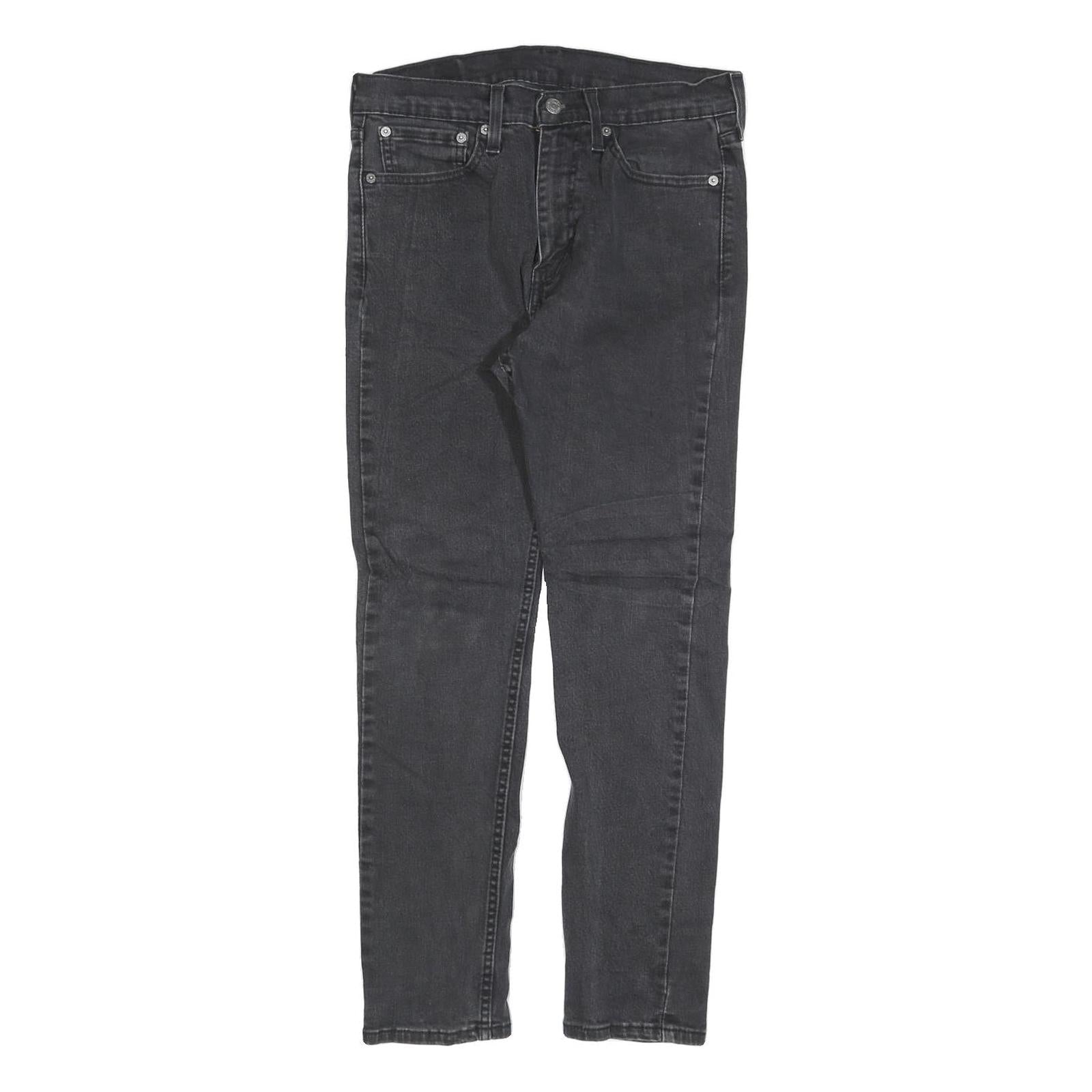 LEVI'S 510 Mens Slim Black Denim Medium W31 L27 Slim Fit Zip Jeans