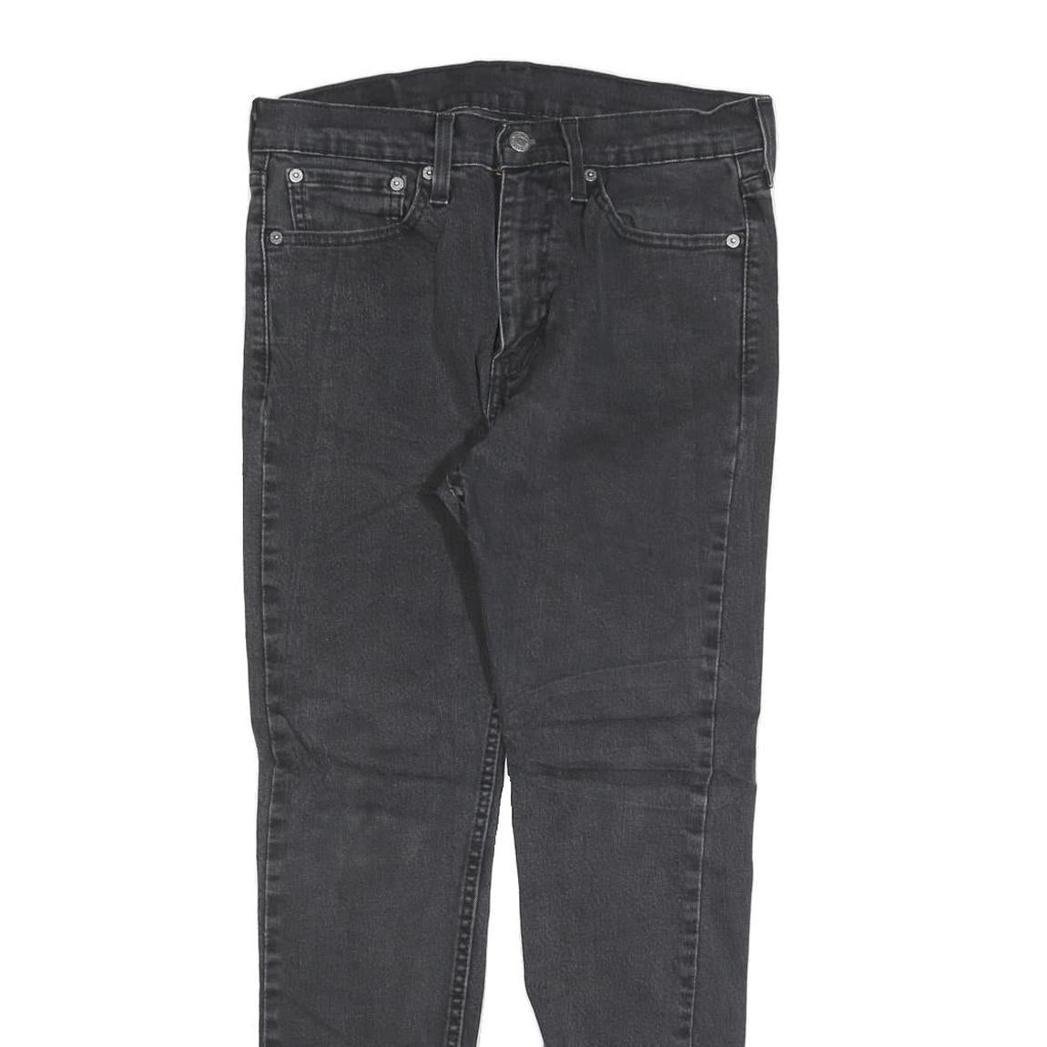 LEVI'S 510 Mens Slim Black Denim Medium W31 L27 Slim Fit Zip Jeans