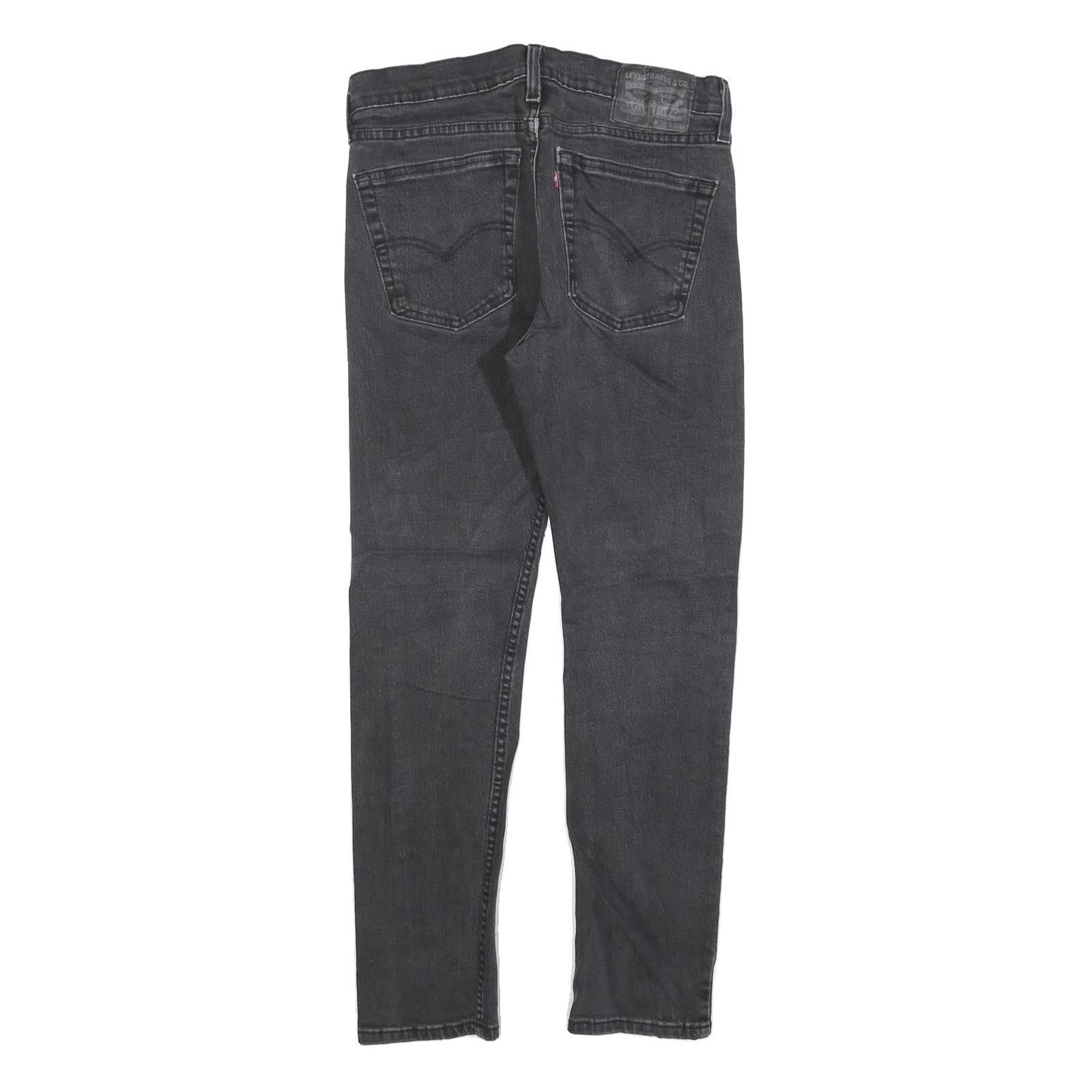 LEVI'S 510 Mens Slim Black Denim Medium W31 L27 Slim Fit Zip Jeans