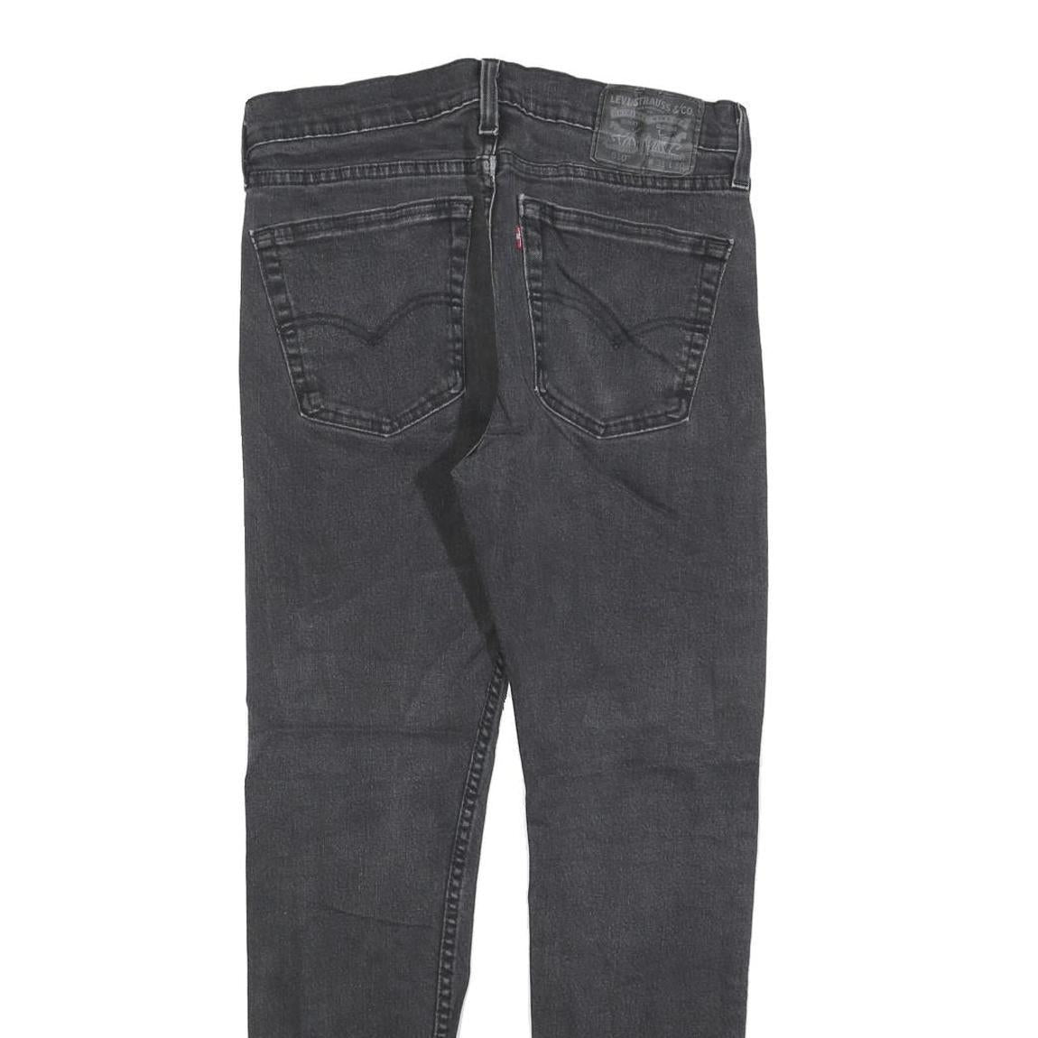 LEVI'S 510 Mens Slim Black Denim Medium W31 L27 Slim Fit Zip Jeans