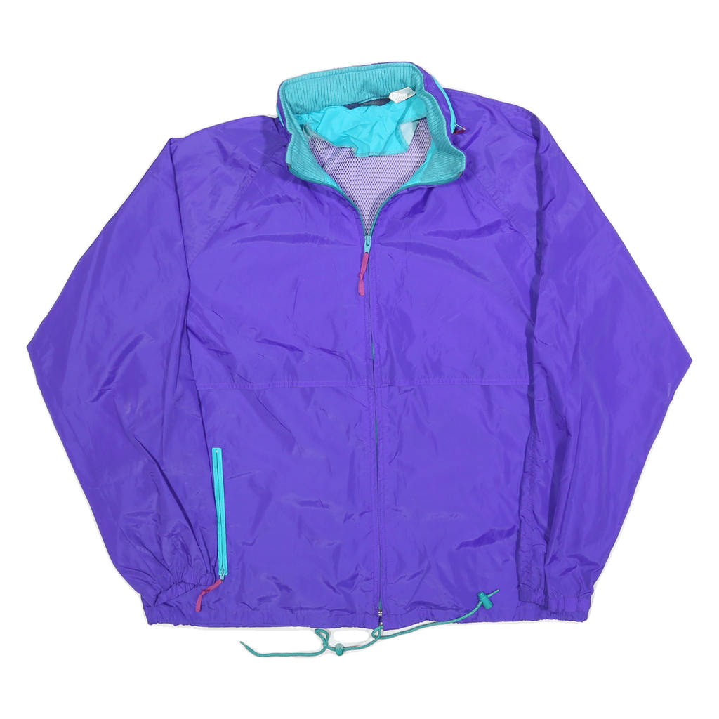 WOOLRICH Mens Purple Turquoise Zip Up Outdoor Jacket L Polyester Plain