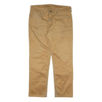 LEVI'S Mens Cotton Blend Beige Regular Straight Trousers W34 L29 Casual Zip