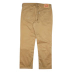 LEVI'S Mens Cotton Blend Beige Regular Straight Trousers W34 L29 Casual Zip