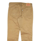 LEVI'S Mens Cotton Blend Beige Regular Straight Trousers W34 L29 Casual Zip