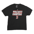 MAJESTIC Mens Black Boston World Series Champions T-Shirt L Short Sleeve Crew