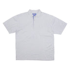 PENDLETON Mens Blue & White Geometric Short Sleeve Polo Shirt L Cotton Casual