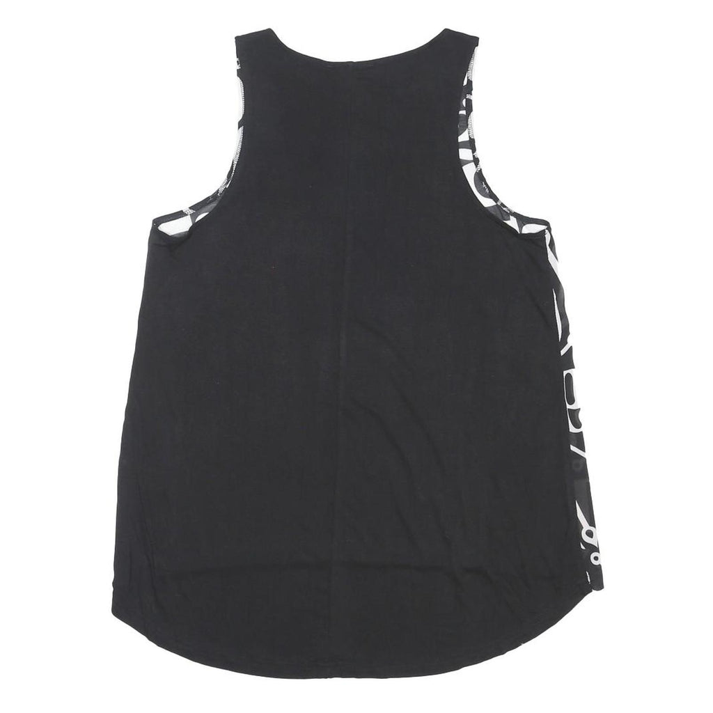 AX PARIS Womens Black & White Number Print Sleeveless Round Neck Top UK 12