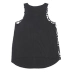 AX PARIS Womens Black & White Number Print Sleeveless Round Neck Top UK 12