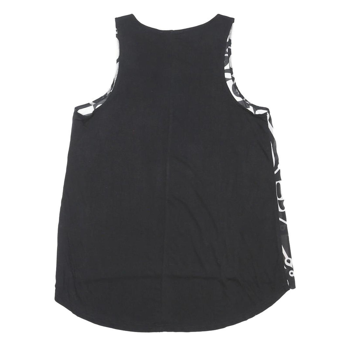 AX PARIS Womens Black & White Number Print Sleeveless Round Neck Top UK 12