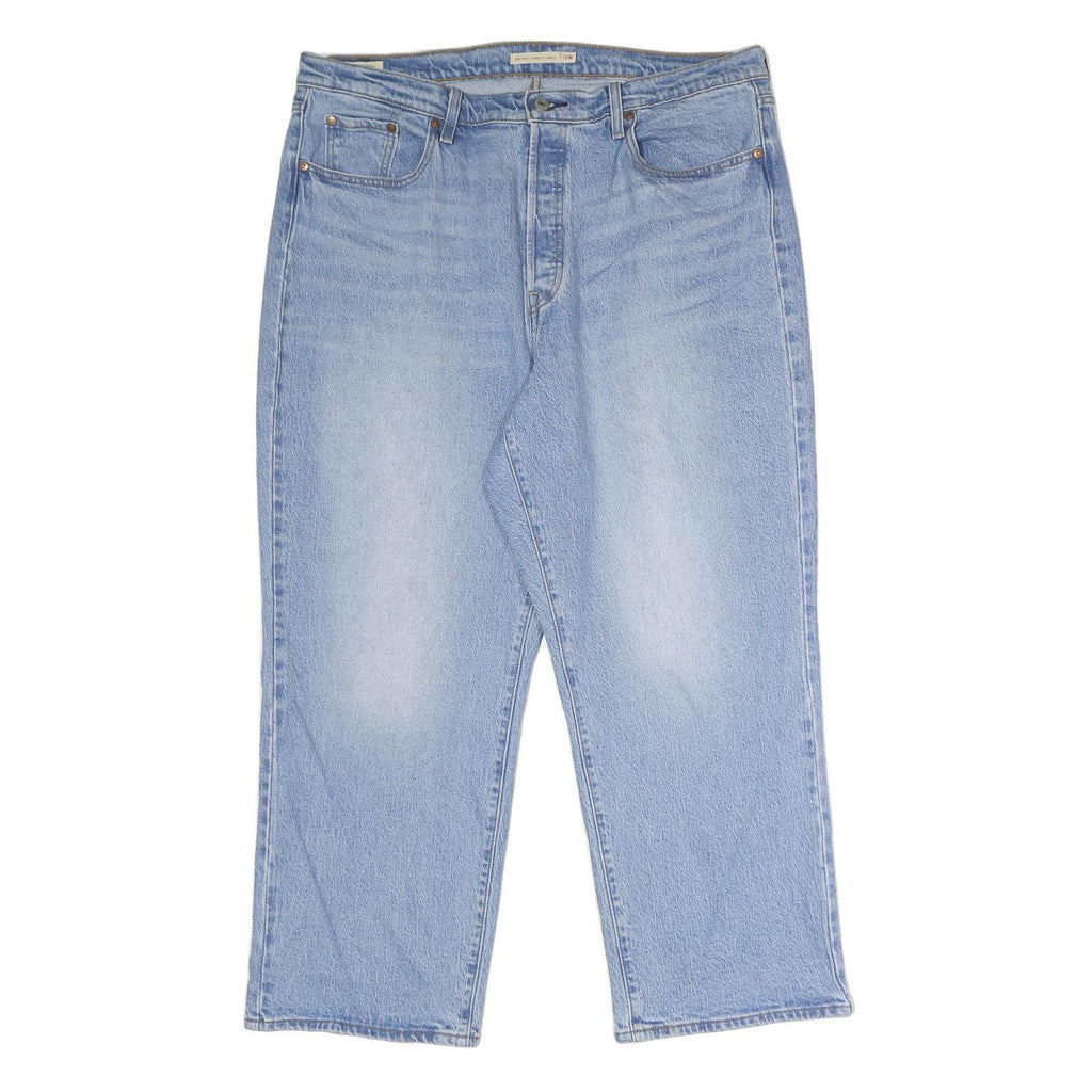 LEVI'S Ribcage Straight Ankle Womens Jeans Blue Relaxed Straight Denim Light W38