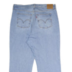 LEVI'S Ribcage Straight Ankle Womens Jeans Blue Relaxed Straight Denim Light W38