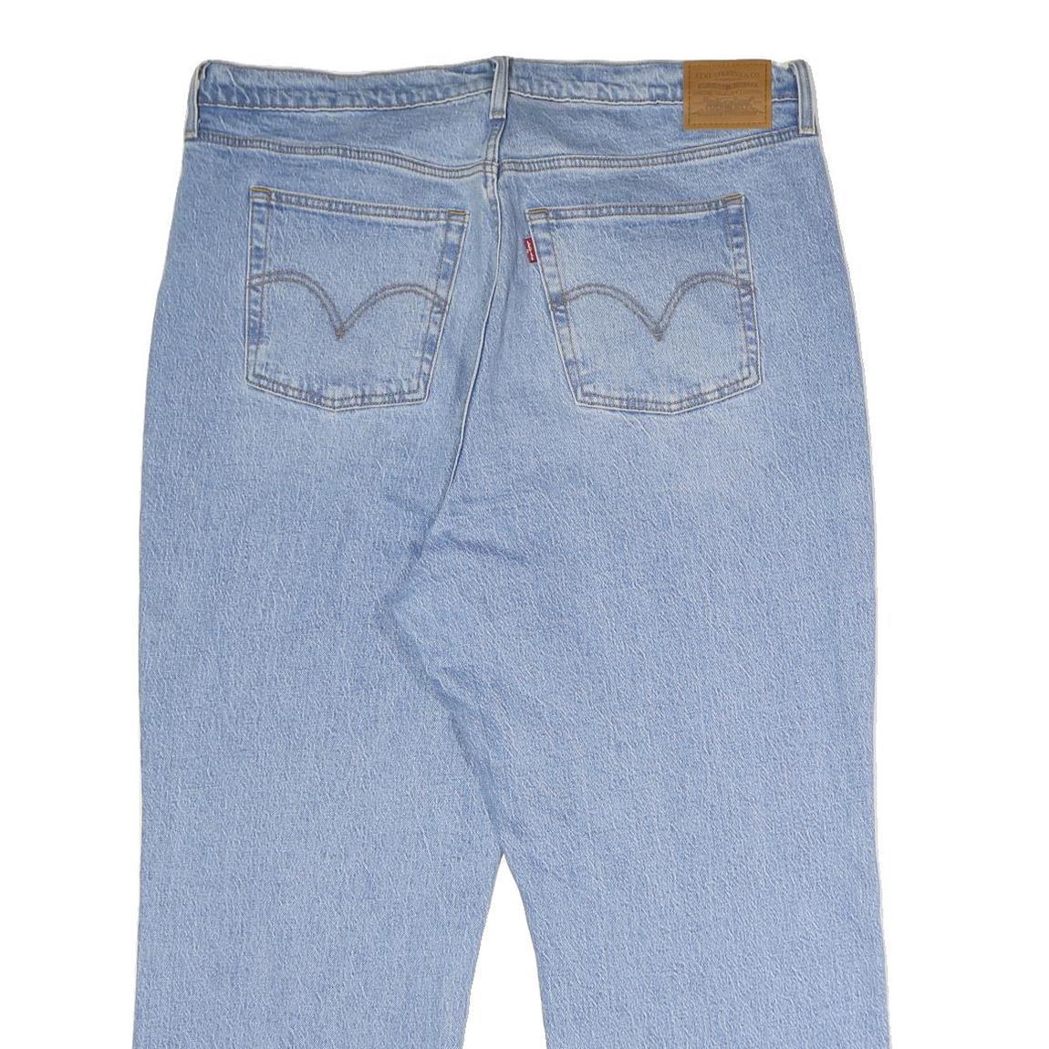 LEVI'S Ribcage Straight Ankle Womens Jeans Blue Relaxed Straight Denim Light W38