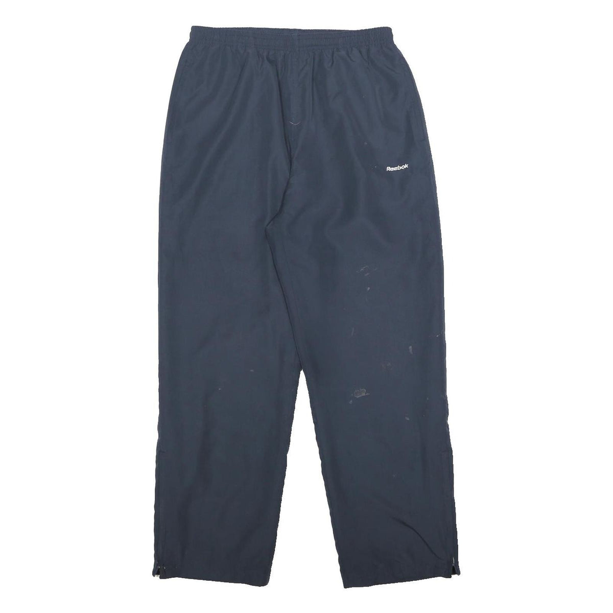 REEBOK Womens Joggers Navy Blue Regular Tapered UK 12 W27 L27 Classic Comfort