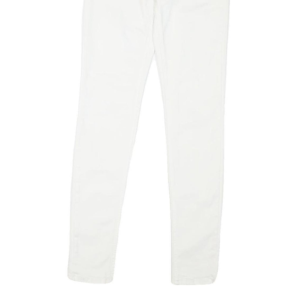 ALL SAINTS Womens White Regular Skinny Denim Jeans Cotton Blend W26 L29 Stylish