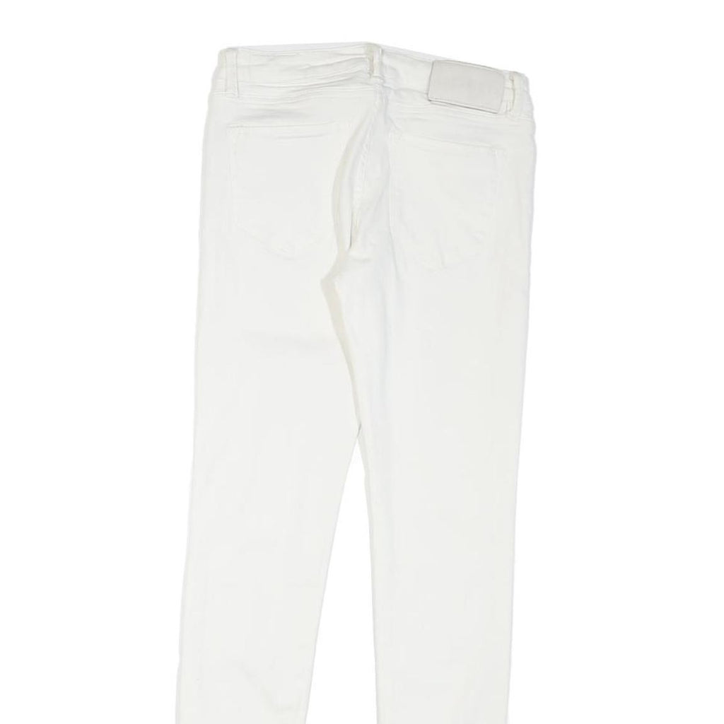 ALL SAINTS Womens White Regular Skinny Denim Jeans Cotton Blend W26 L29 Stylish