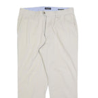 NAUTICA Mens Regular Fit Beige Cotton Blend Trousers W34 L30 Classic Zip Closure
