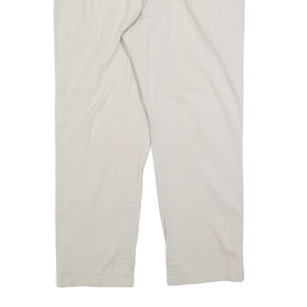 NAUTICA Mens Regular Fit Beige Cotton Blend Trousers W34 L30 Classic Zip Closure