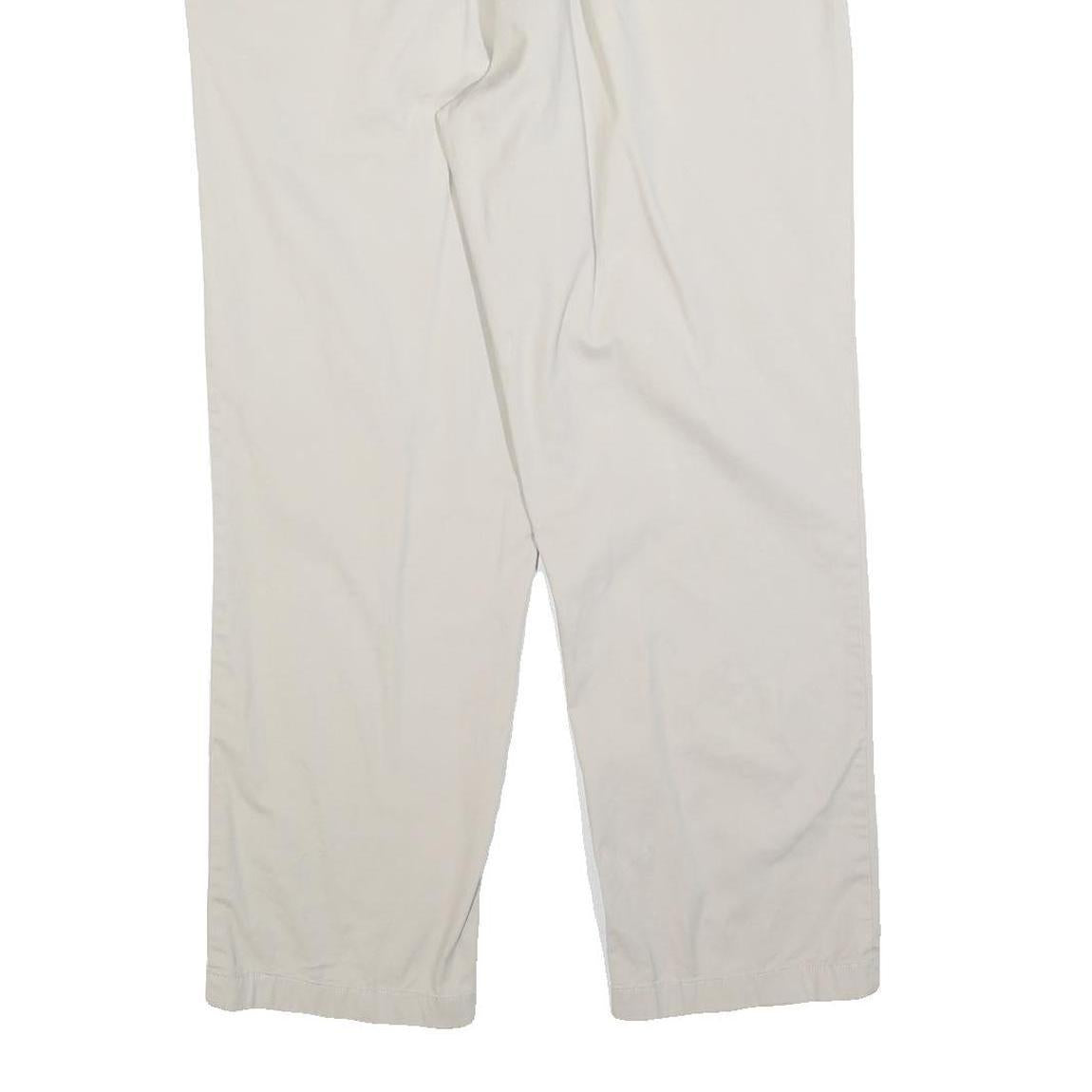 NAUTICA Mens Regular Fit Beige Cotton Blend Trousers W34 L30 Classic Zip Closure