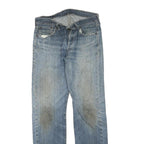 LEVI'S 501 Mens Jeans Blue Regular Straight Denim Light W32 L34 Classic Button